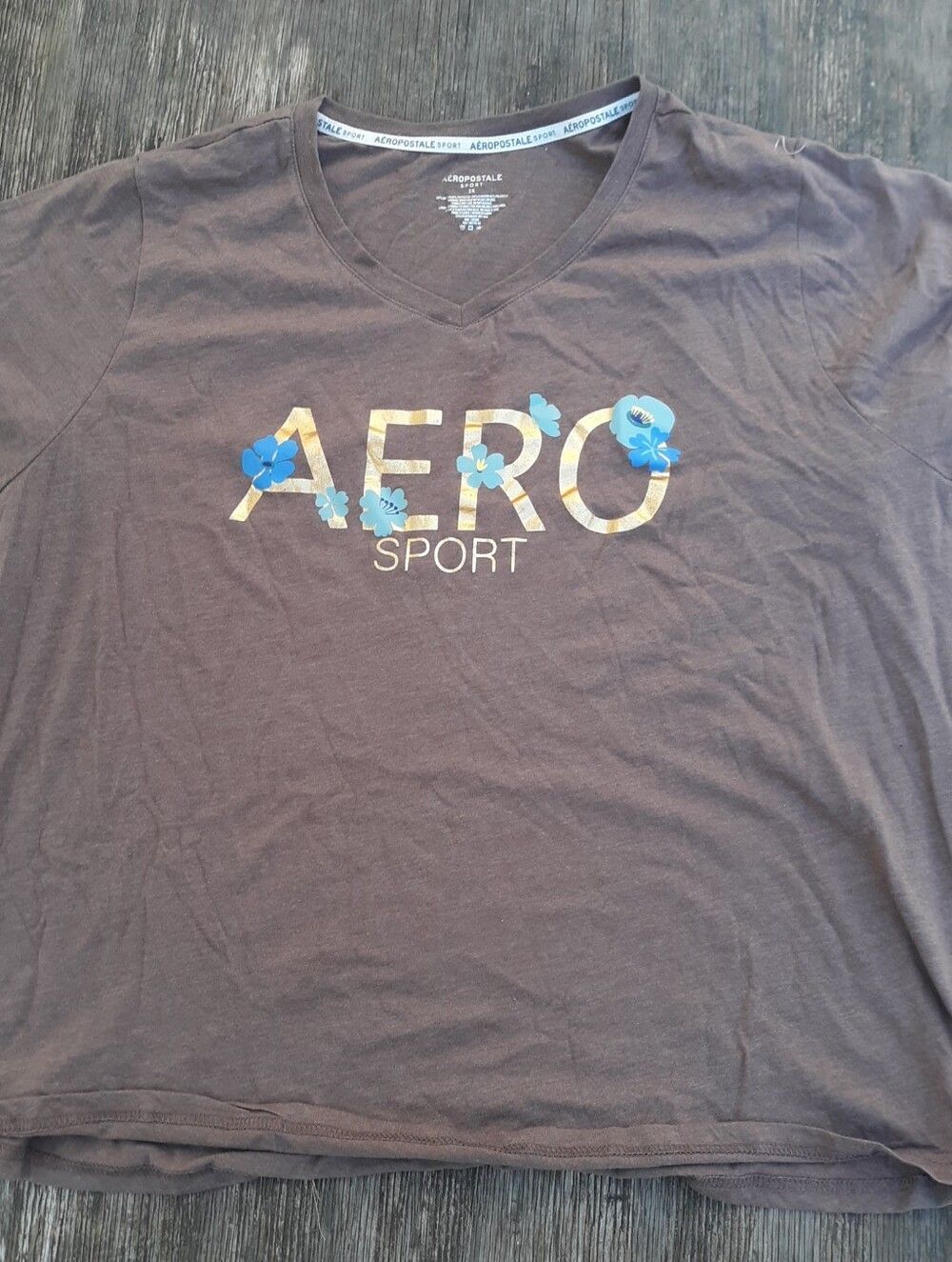Aeropostale Aero SPORT Flower Logo T Shirt 3X Women's PLUS